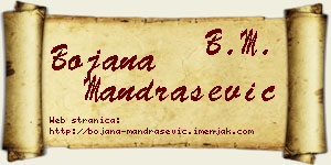 Bojana Mandrašević vizit kartica